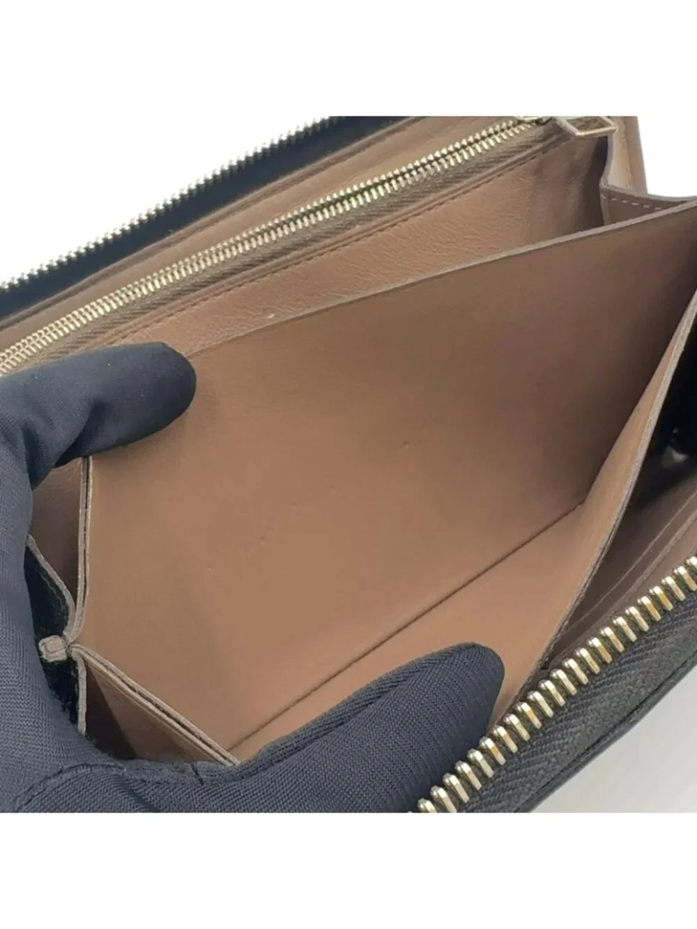 Louis Vuitton Portefeuille Comet Parnassea Leather Black L-Shaped Zipper Wallet